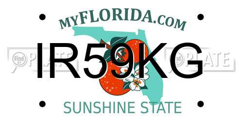 IR59KG Florida License Plate
