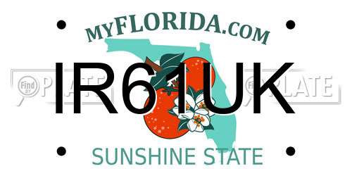 IR61UK Florida License Plate