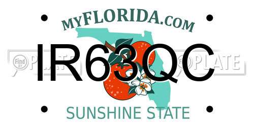 IR63QC Florida License Plate