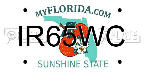 IR65WC Florida License Plate