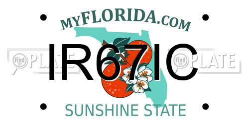 IR67IC Florida License Plate