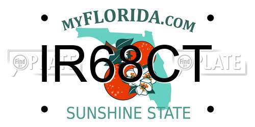 IR68CT Florida License Plate