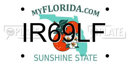 IR69LF Florida License Plate