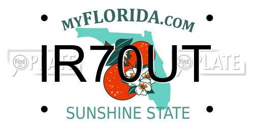 IR70UT Florida License Plate