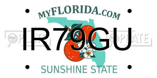 IR79GU Florida License Plate