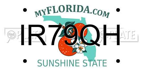 IR79QH Florida License Plate