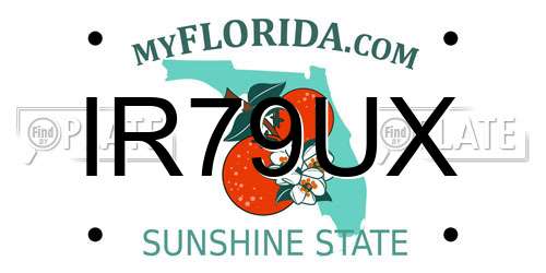 IR79UX Florida License Plate