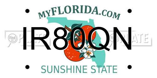 IR80QN Florida License Plate