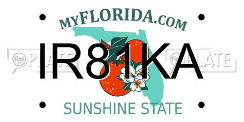 IR81KA Florida License Plate