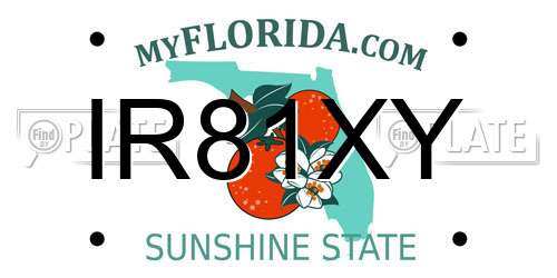 IR81XY Florida License Plate