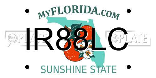 IR88LC Florida License Plate