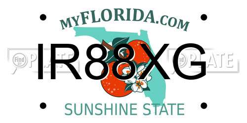 IR88XG Florida License Plate