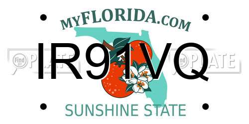 IR91VQ Florida License Plate