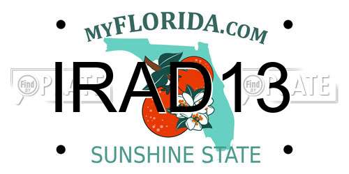 IRAD13 Florida License Plate