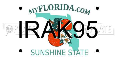 IRAK95 Florida License Plate