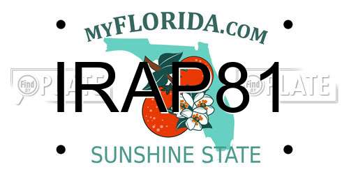 IRAP81 Florida License Plate