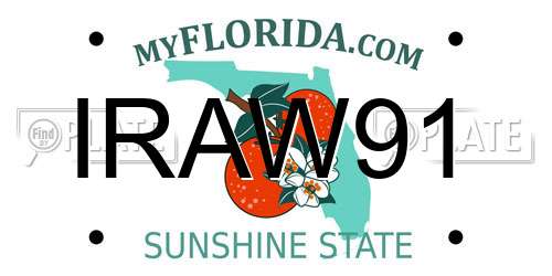 IRAW91 Florida License Plate