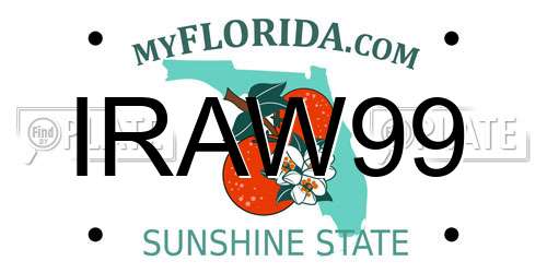 IRAW99 Florida License Plate