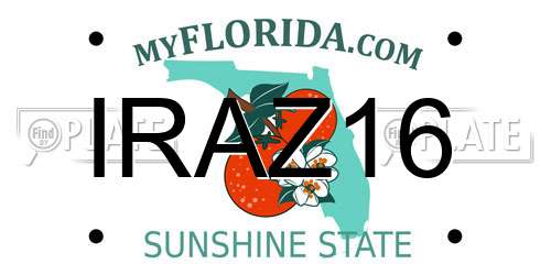 IRAZ16 Florida License Plate