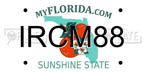 IRCM88 Florida License Plate