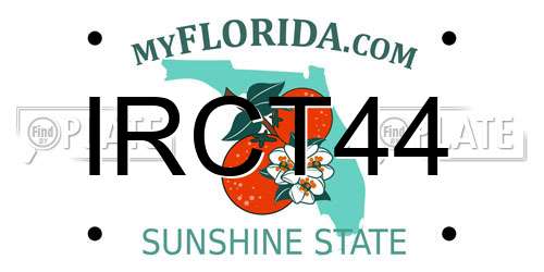 IRCT44 Florida License Plate