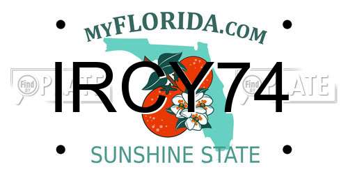 IRCY74 Florida License Plate