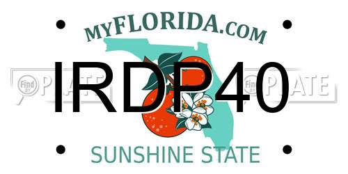 IRDP40 Florida License Plate