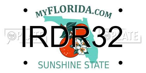 IRDR32 Florida License Plate