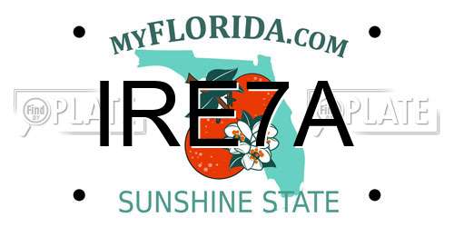 IRE7A Florida License Plate