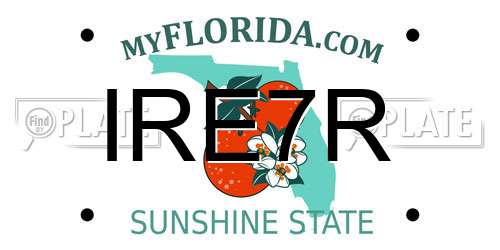IRE7R Florida License Plate