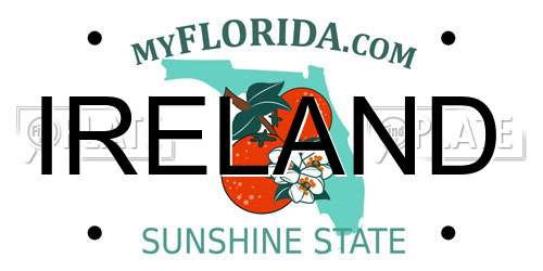 IRELAND Florida License Plate