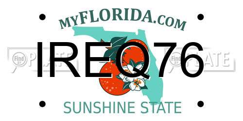 IREQ76 Florida License Plate