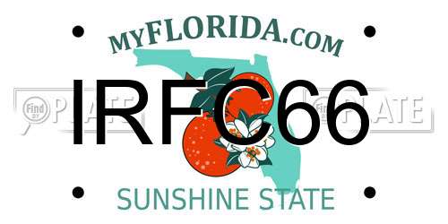 IRFC66 Florida License Plate