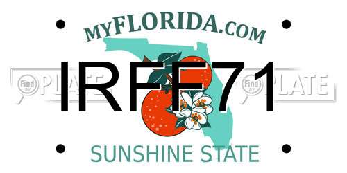IRFF71 Florida License Plate