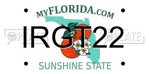IRGT22 Florida License Plate