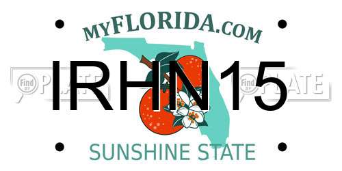 IRHN15 Florida License Plate