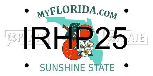 IRHP25 Florida License Plate