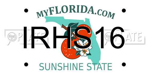 IRHS16 Florida License Plate