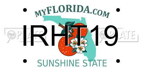 IRHT19 Florida License Plate