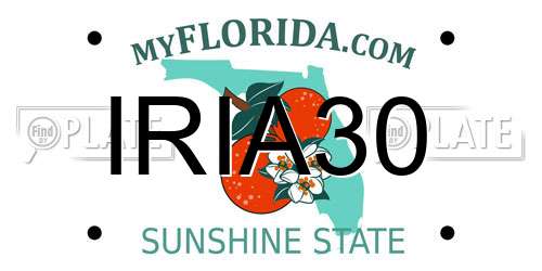 IRIA30 Florida License Plate