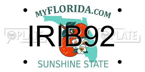 IRIB92 Florida License Plate