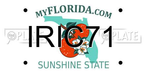 IRIC71 Florida License Plate