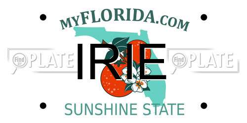 IRIE Florida License Plate