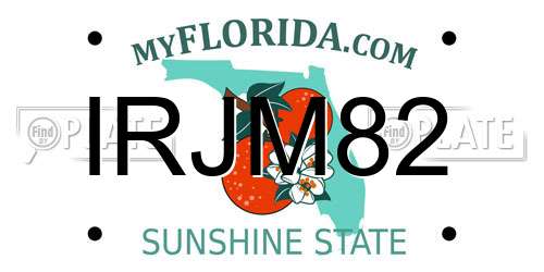 IRJM82 Florida License Plate