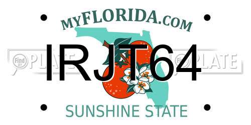 IRJT64 Florida License Plate