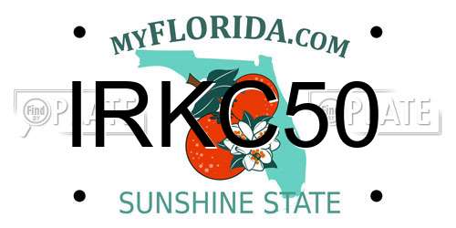 IRKC50 Florida License Plate