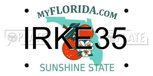 IRKE35 Florida License Plate