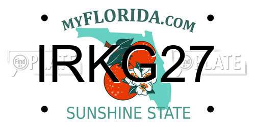 IRKG27 Florida License Plate