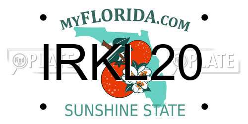 IRKL20 Florida License Plate