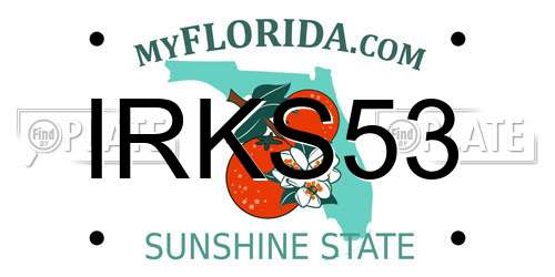 IRKS53 Florida License Plate